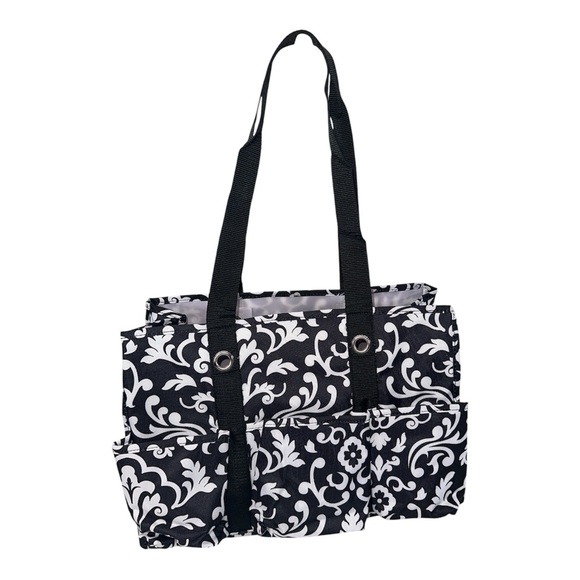 thirty-one Handbags - Thirty-One Organizing Utility Tote Black Parisian Pop Multi-Purpose NWT